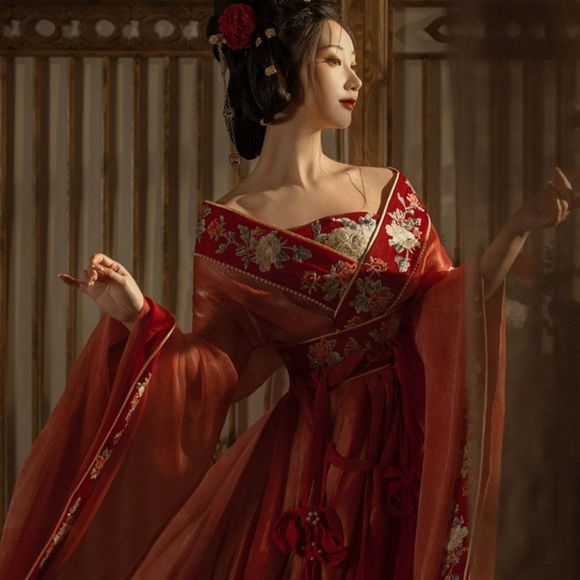 Majesty Gown Set | Top Coat Skirt Petticoat Ribbons Wrapper - Picture 4 of 12